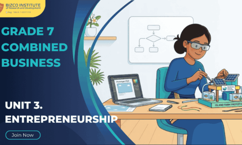 Grade 7 Combined Business: Unit 3. Entrepreneurship